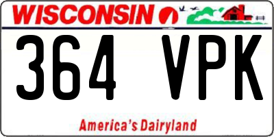 WI license plate 364VPK