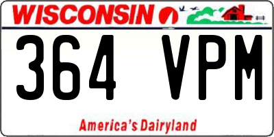 WI license plate 364VPM