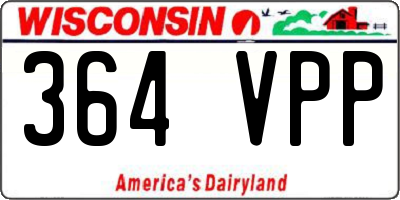 WI license plate 364VPP