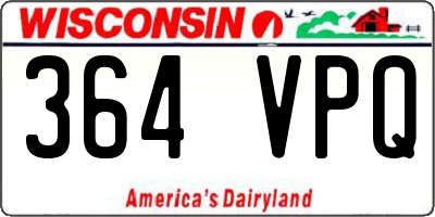 WI license plate 364VPQ