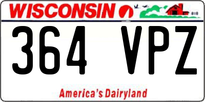 WI license plate 364VPZ