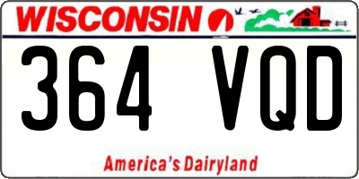 WI license plate 364VQD