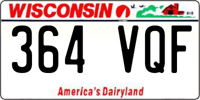 WI license plate 364VQF