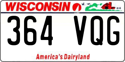 WI license plate 364VQG