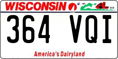 WI license plate 364VQI