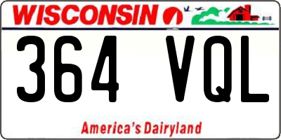 WI license plate 364VQL
