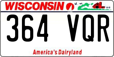 WI license plate 364VQR