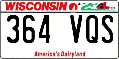 WI license plate 364VQS