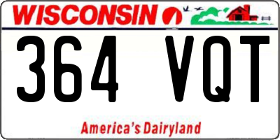 WI license plate 364VQT