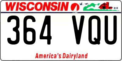 WI license plate 364VQU