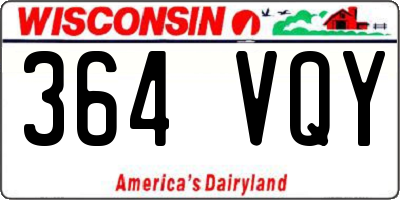 WI license plate 364VQY