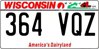 WI license plate 364VQZ