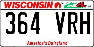 WI license plate 364VRH