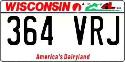 WI license plate 364VRJ