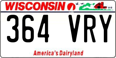 WI license plate 364VRY
