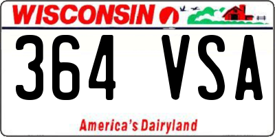 WI license plate 364VSA