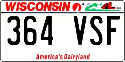 WI license plate 364VSF