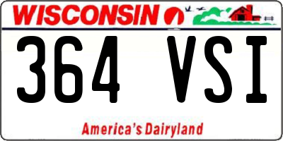 WI license plate 364VSI
