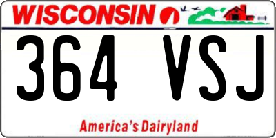 WI license plate 364VSJ