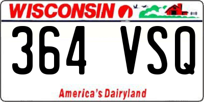 WI license plate 364VSQ