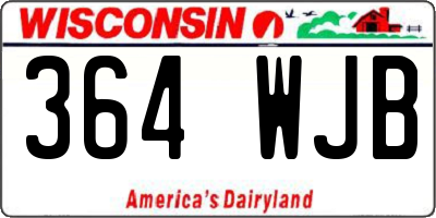 WI license plate 364WJB
