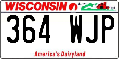 WI license plate 364WJP