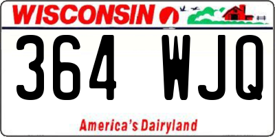 WI license plate 364WJQ
