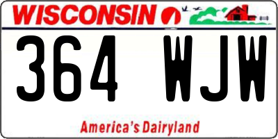 WI license plate 364WJW