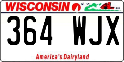 WI license plate 364WJX
