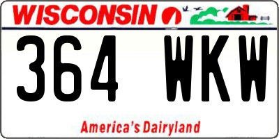 WI license plate 364WKW