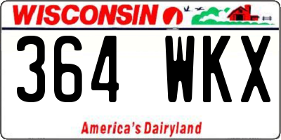 WI license plate 364WKX