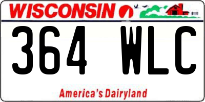 WI license plate 364WLC