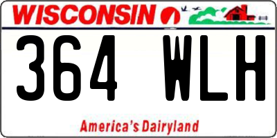 WI license plate 364WLH