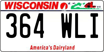 WI license plate 364WLI