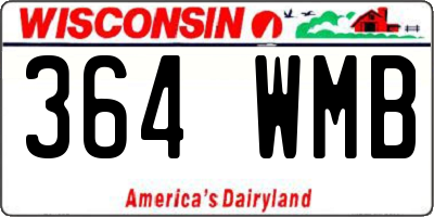 WI license plate 364WMB