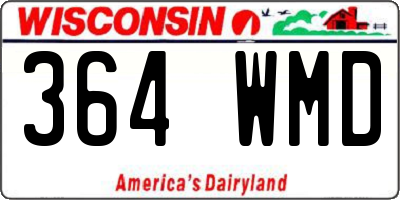 WI license plate 364WMD