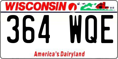 WI license plate 364WQE