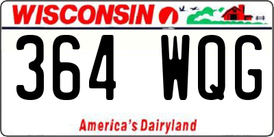 WI license plate 364WQG