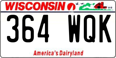 WI license plate 364WQK