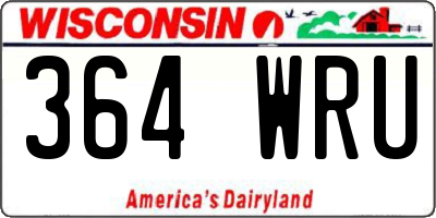 WI license plate 364WRU