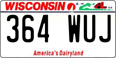 WI license plate 364WUJ
