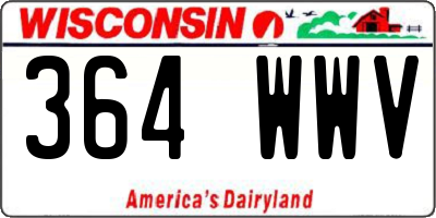 WI license plate 364WWV