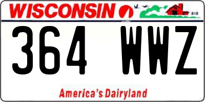 WI license plate 364WWZ
