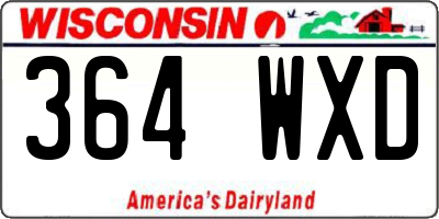 WI license plate 364WXD