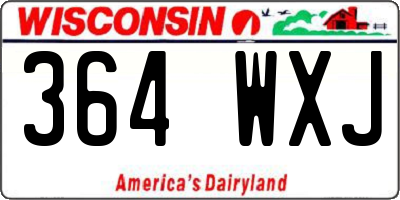 WI license plate 364WXJ