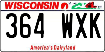 WI license plate 364WXK