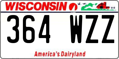 WI license plate 364WZZ