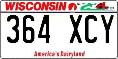 WI license plate 364XCY