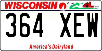 WI license plate 364XEW