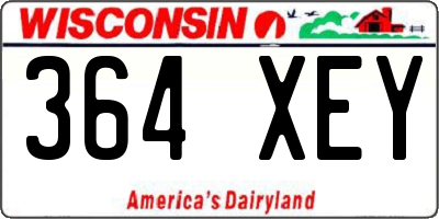 WI license plate 364XEY